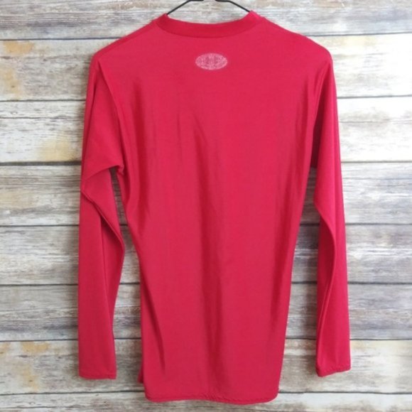 ⬇⬇ Under Armour Red LS Tee Boys LARGE 14/16 - Picture 2 of 7